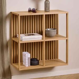 Warsaw Wooden Wall Shelf With 3 Shelves - Oak