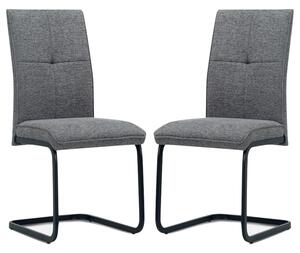 Vauxhall Grey Fabric Dining Chairs - Pair