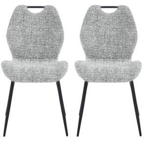 Tomah Light Grey Fabric Dining Chairs - Pair