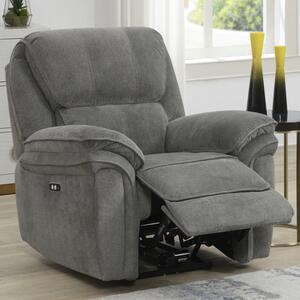 Wauchula Fabric Electric Recliner 1 Seater Sofa - Stone