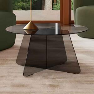 Selbyville Glass Round Coffee Table - Smoked
