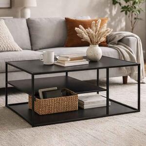 Needles Metal Coffee Table - Matt Black