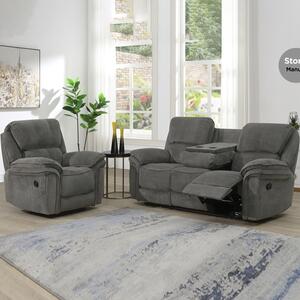 Wauchula Fabric Recliner 3+1+1 Seater Sofa Set - Stone