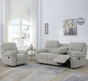 Wauchula Fabric Recliner 3+1+1 Seater Sofa Set - Beige