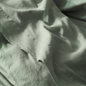 Sage Green 100% Linen Flat Sheet | Super King | Piglet in Bed