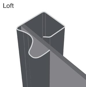 Loft Sliding Wardrobe Door Cream Glass with Silver Frame (W)762mm