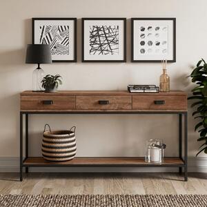 Fulton Extra Wide Console Table, Pine Effect