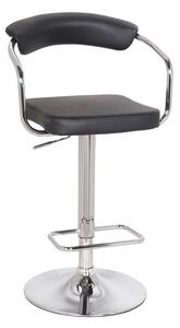 Houston Adjustable Height Swivel Bar Stool, Faux Leather