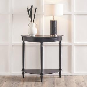 Heritage Half Moon Console Table, Black Pine