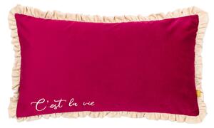 Furn. Cest La Vie Rectangle Cushion Berry (Red)