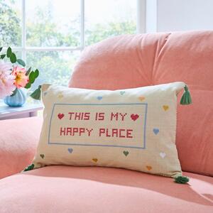 This is my happy Place Hearts Rectangular Cushion