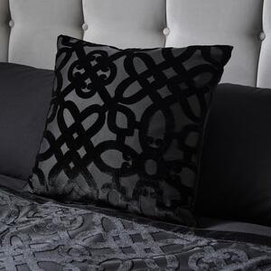 Catherine Lansfield Lattice Cut Velvet Square Cushion