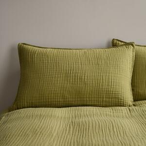 Cotton Muslin Woven Standard Pillowcase Pair