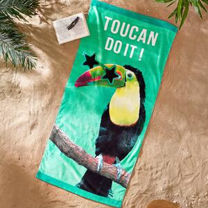 Catherine Lansfield Toucan Do It Absorbent Beach Towel Green