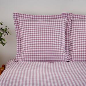 Portloe Gingham Woven Cotton Continental Pillowcase