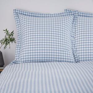 Portloe Gingham Woven Cotton Continental Pillowcase