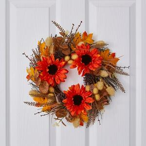 Artificial Sunflower Wreath