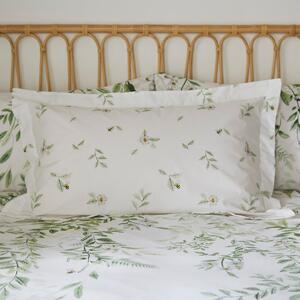 Willow Trail Green Oxford Pillowcase Green/White