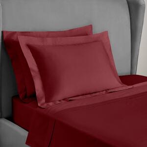 Dorma Egyptian Cotton 400 Thread Count Percale Oxford Pillowcase Dark Red