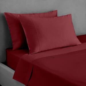 Dorma Egyptian Cotton 400 Thread Count Percale Standard Pillowcase Dark Red