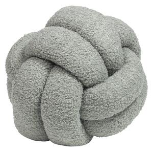 Furn. Boucle Knot Round Cushion Silver