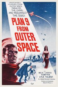 Fine Art Print Plan 9 from Outer Space (Vintage Cinema / Retro Movie Theatre Poster / Horror & Sci-Fi), (26.7 x 40 cm)