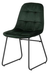 Lukas Set of 2 Dining Chairs, Velvet Green