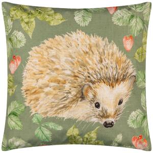 Evans Lichfield Grove Hedgehog Outdoor Cushion Olive