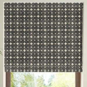 Orla Kiely Textured Flower Made To Measure Roman Blind Charcoal