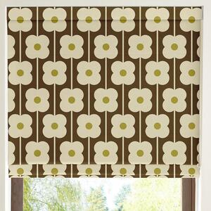 Orla Kiely Abacus Flower Made To Measure Roman Blind Conker