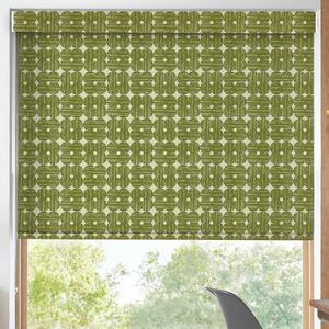 Orla Kiely Textured Flower Translucent Made To Measure Roller Blind Olive