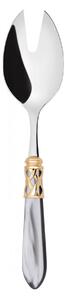 ALADDIN GOLD-PLATED RING SALAD SERVING FORK - Silky Green