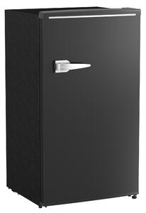 HOMCOM Under Counter Fridge, 85L Small Retro Refrigerator with Chiller Box, Adjustable Thermostat, Glass Shelves, Black