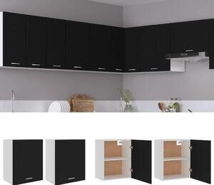 Hanging Cabinets 2 pcs Black 50x31x60 cm Engineered Wood