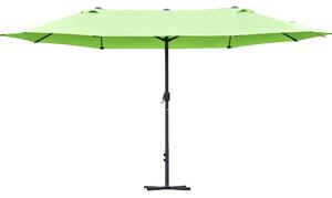 Outsunny Waterproof Double-Sided Parasol: 4.6m Weather-Resistant Canopy with Cross Base, Green Aosom UK