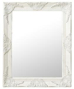 Wall Mirror Baroque Style 50x60 cm White