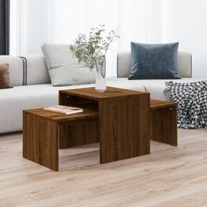 Coffee Table Set Brown Oak 100x48x40 cm Engineered Wood