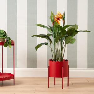 Scallop Metal Plant Pot