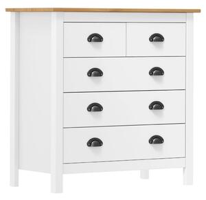 Sideboard Hill White 79x40x80 cm Solid Pine Wood