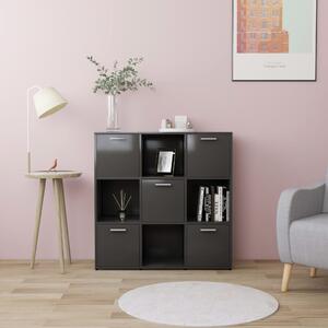 Book Cabinet Grey 90x30x90 cm Engineered Wood
