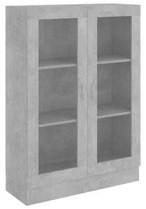 Vitrine Cabinet Concrete Grey 82.5x30.5x115 cm Engineered Wood