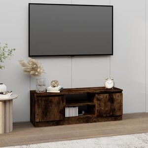 TV Cabinet with Door Smoked Oak 102x30x36 cm