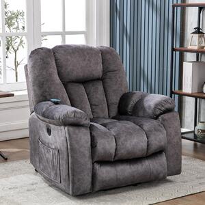 Power Massage Lift Recliner Chair with Heat & Vibration, Safety Motion Mechanism, USB Ports, Ergonomic Massage, 100x95x102 cm, Dark Grey Aosom UK