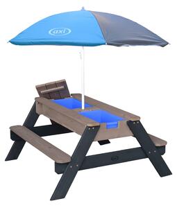 AXI Sand and Water Picnic Table Nick with Umbrella Anthracite and Grey