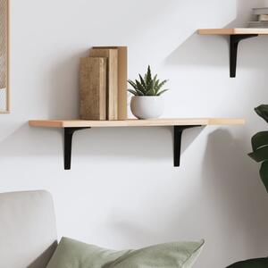 Wall Shelf 60x20x1.5 cm Solid Wood Beech