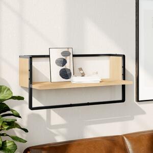 Wall Shelf with Bar Sonoma Oak 65x25x30 cm