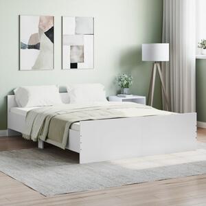 Bed Frame with Headboard and Footboard White 140x190 cm