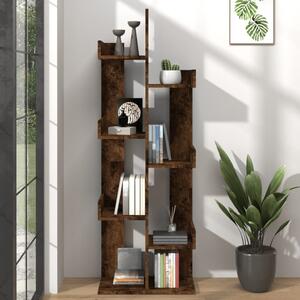 Book Cabinet 48x25.5x140 cm Smoked Oak Engineered Wood