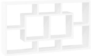 Wall Display Shelf 8 Compartments High Gloss White