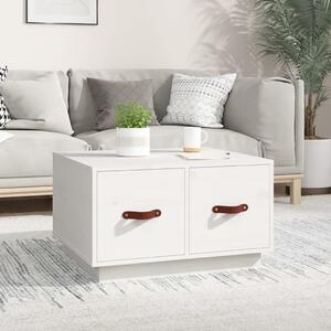 Coffee Table White 60x53x35 cm Solid Wood Pine
